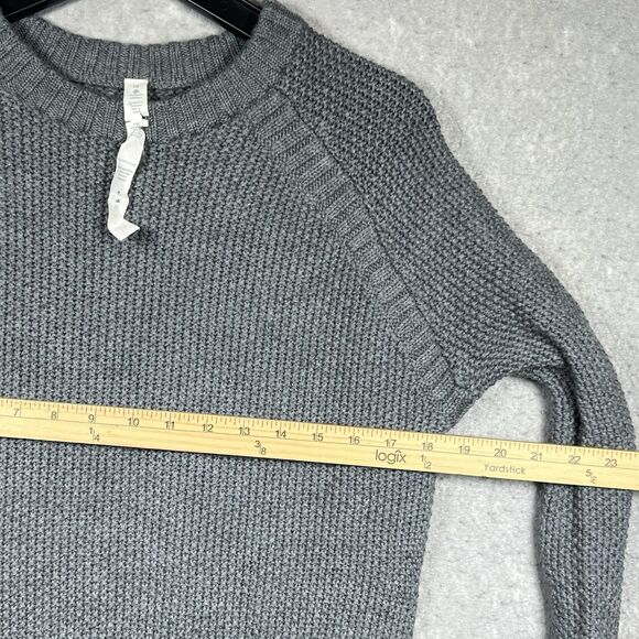 Lululemon Sweater Sunshine Coast Gray Women’s 10 Thumbholes Rayon Wool Blend - Picture 4 of 10